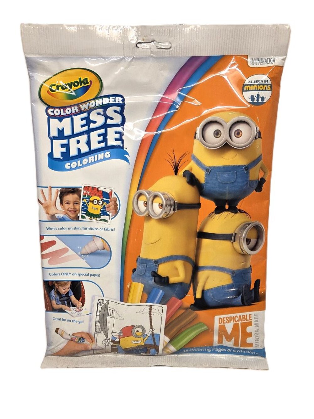 Sealed 2016 Crayola Color Wonder Despicable Me 18 Coloring Pages 5 Markers New
